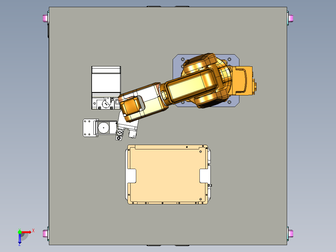 ADJS-042-锁螺丝机方案俯视图