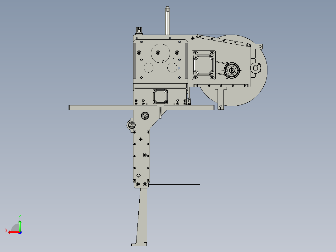 YSZ150B-02-00隔膜放卷机构后视图