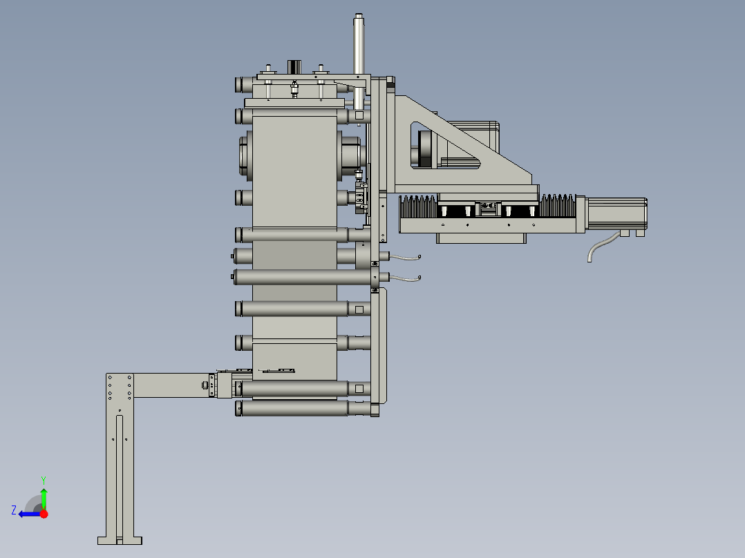 YSZ150B-02-00隔膜放卷机构右视图