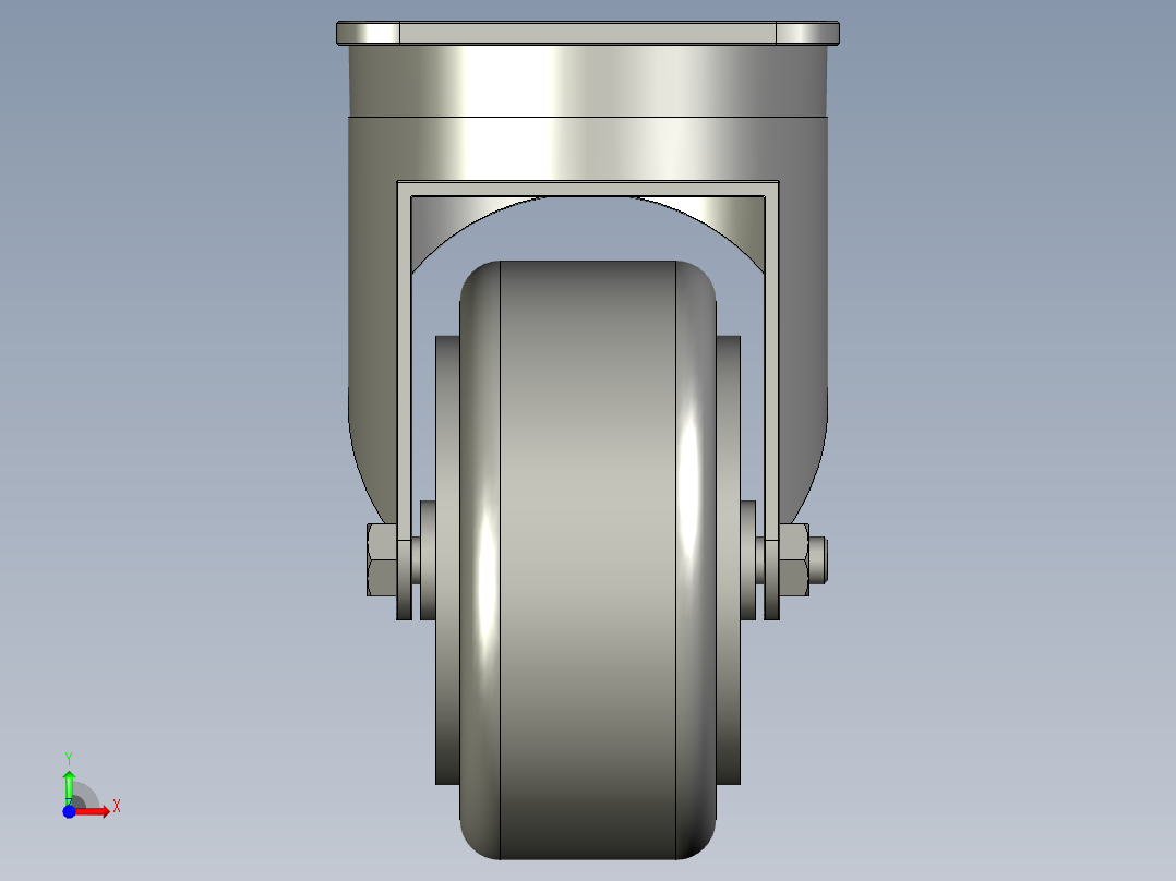 二系列中型万向轮S2-3046-445-B4前视图