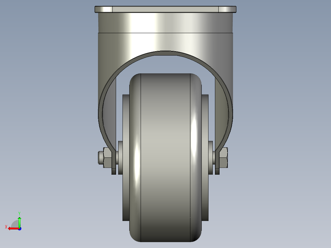 二系列中型万向轮S2-3046-445-B4后视图