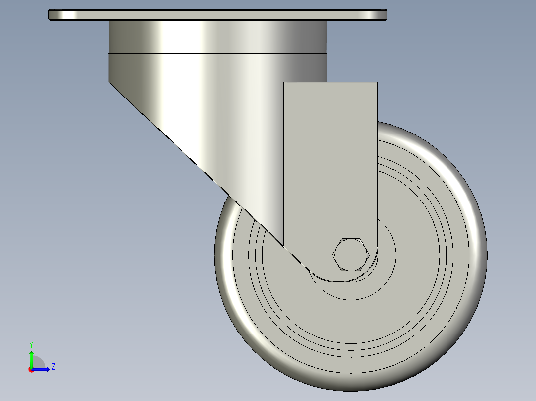 二系列中型万向轮S2-3046-445-B4左视图
