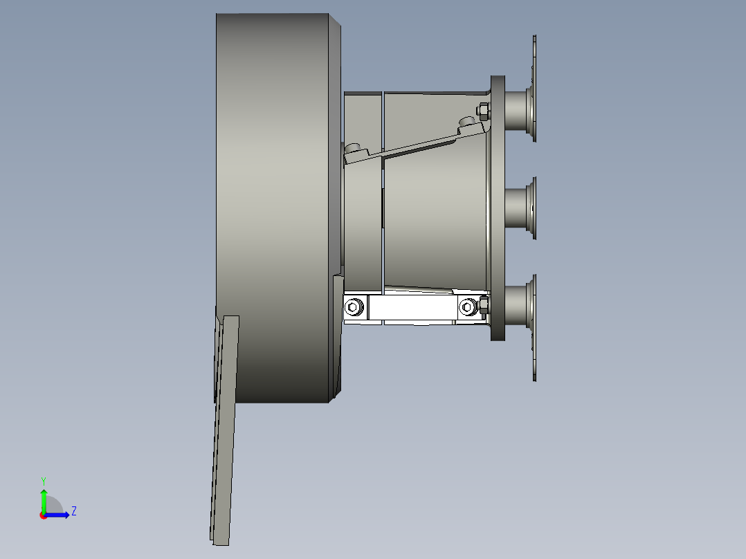 钢帽振动盘左视图
