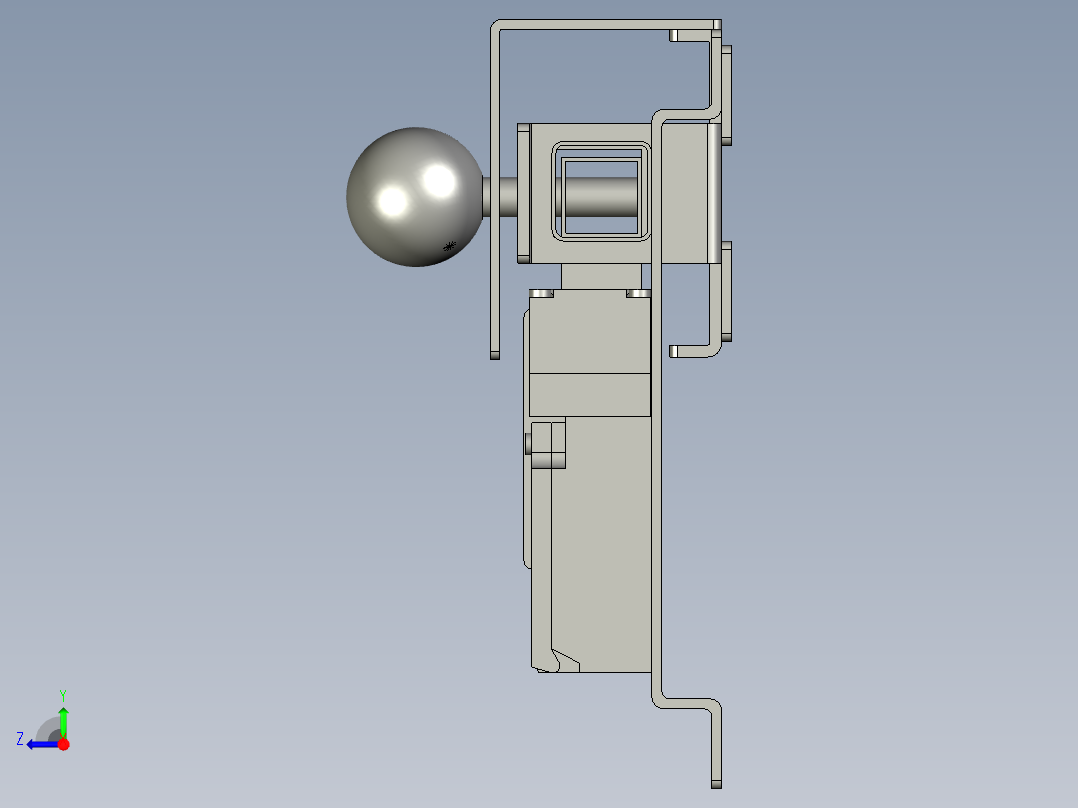 4554680004_插销锁+欧姆龙D4NS-1CF_插销锁(市购)右视图