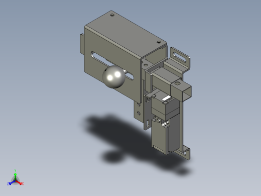 4554680004_插销锁+欧姆龙D4NS-1CF_插销锁(市购)正等轴测缩略图