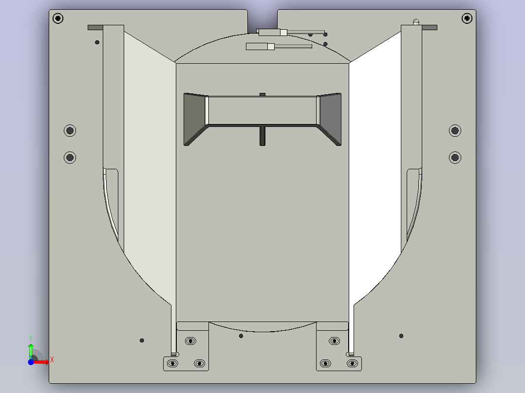 顶部夹紧机构前视图