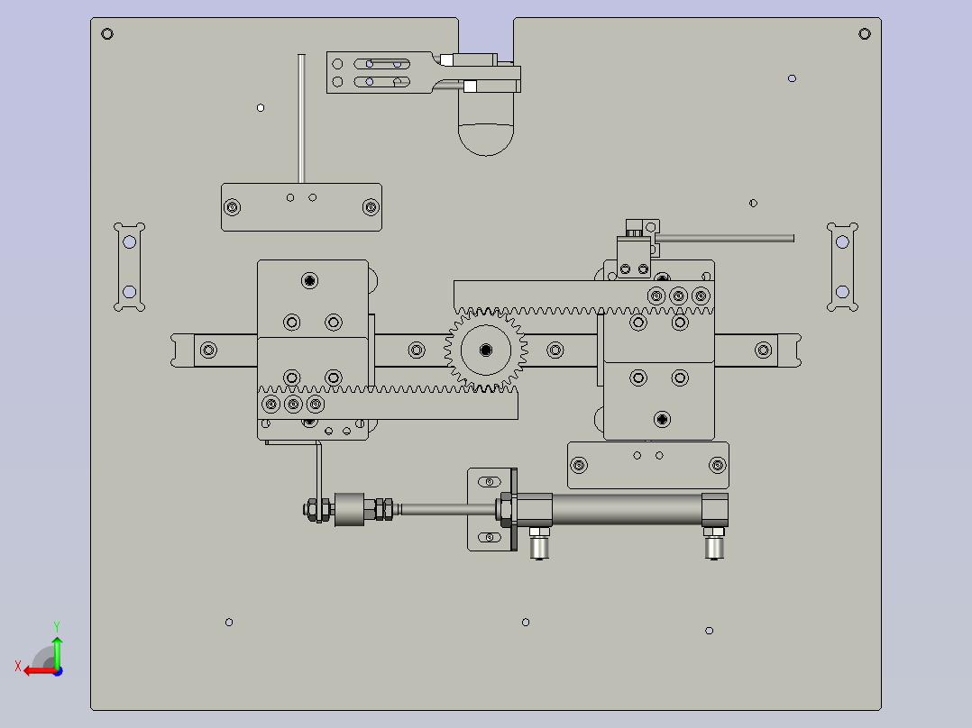 顶部夹紧机构后视图