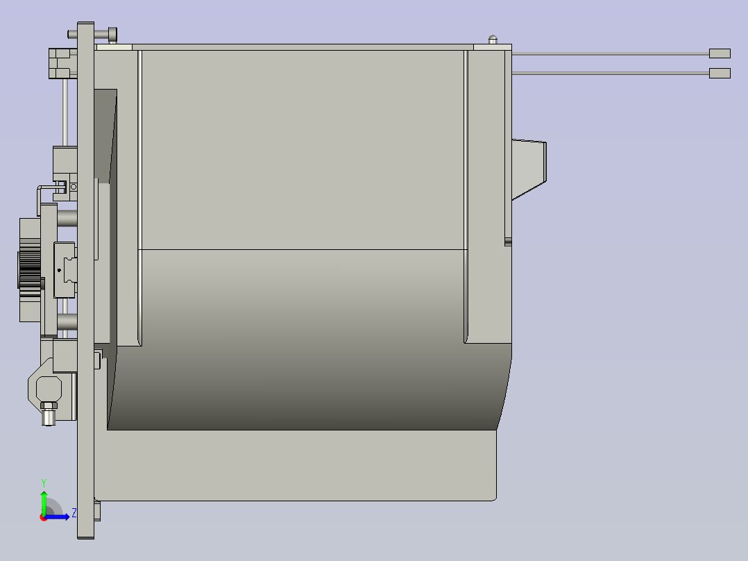 顶部夹紧机构左视图