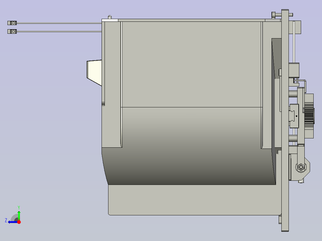 顶部夹紧机构右视图