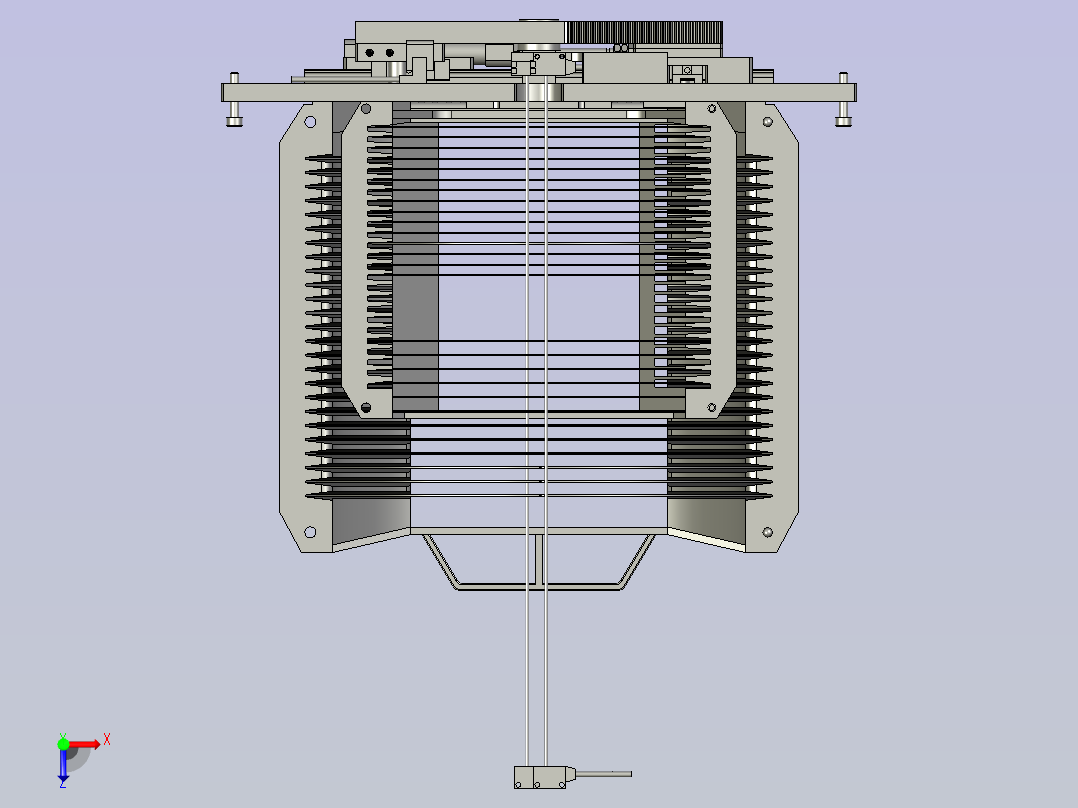 顶部夹紧机构俯视图