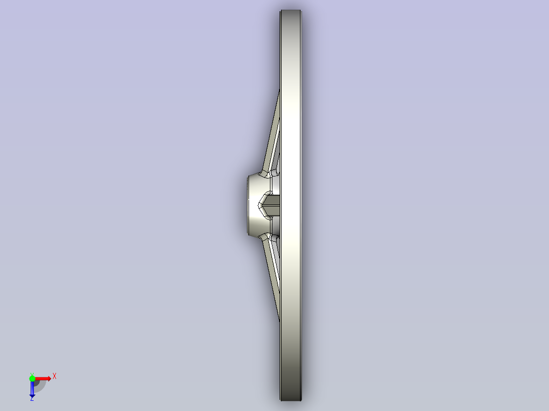 JB╱T 7273.4-1994[波纹手轮A型40×500]俯视图
