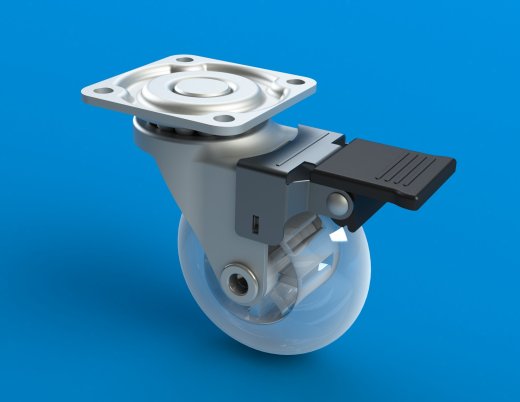 水晶凝胶旋转轴承 50mm万向带刹脚轮缩略图