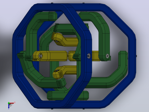 全向连杆结构腕关节III型3D图纸 Solidworks设计俯视缩略图