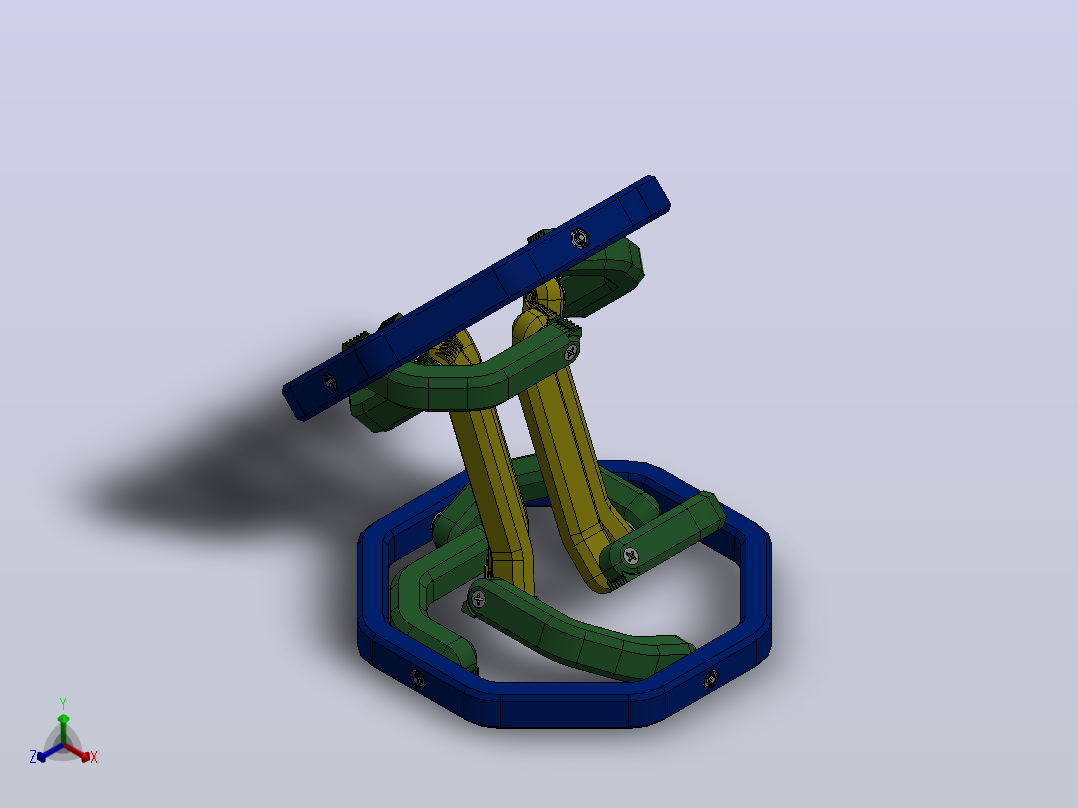 全向连杆结构腕关节III型3D图纸 Solidworks设计正等轴测图