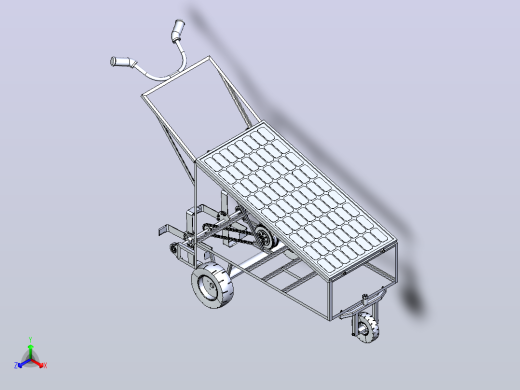 Solar+Powered+Tiller太阳能耕耘机3D数模图纸+STEP格式