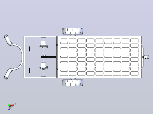 Solar+Powered+Tiller太阳能耕耘机3D数模图纸+STEP格式俯视缩略图