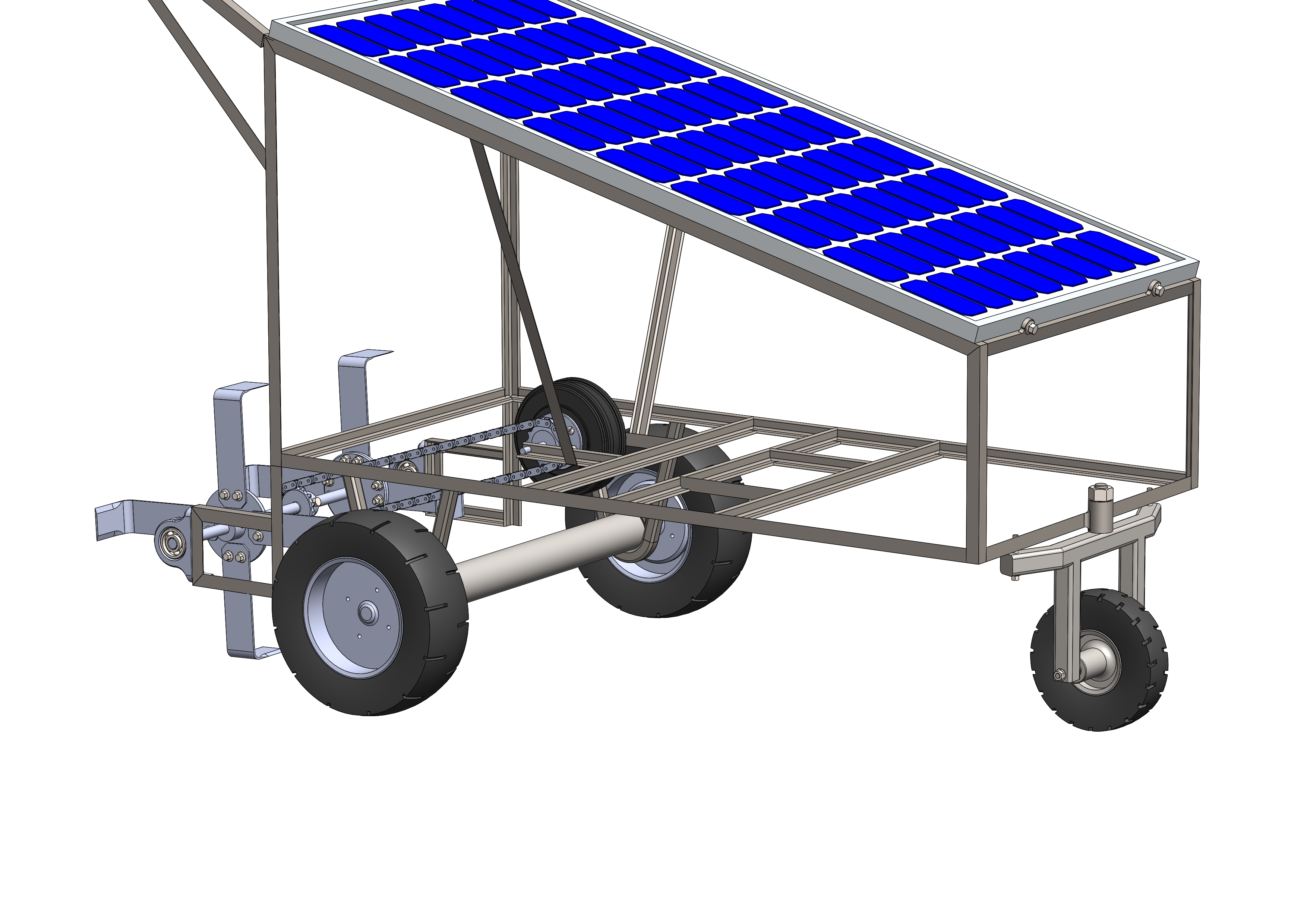 Solar+Powered+Tiller太阳能耕耘机3D数模图纸+STEP格式