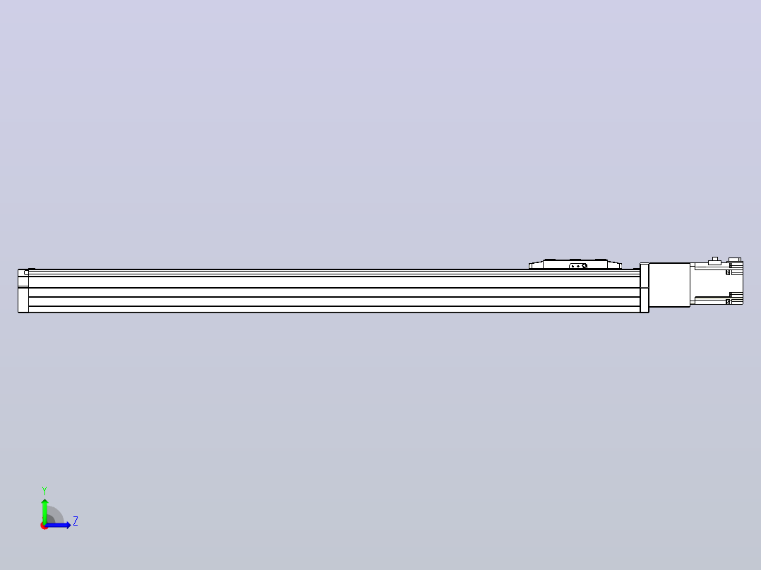 滚珠丝杠直线轴内置导轨TPA-GCR-80-1610C-L700-M-M40-N3左视图