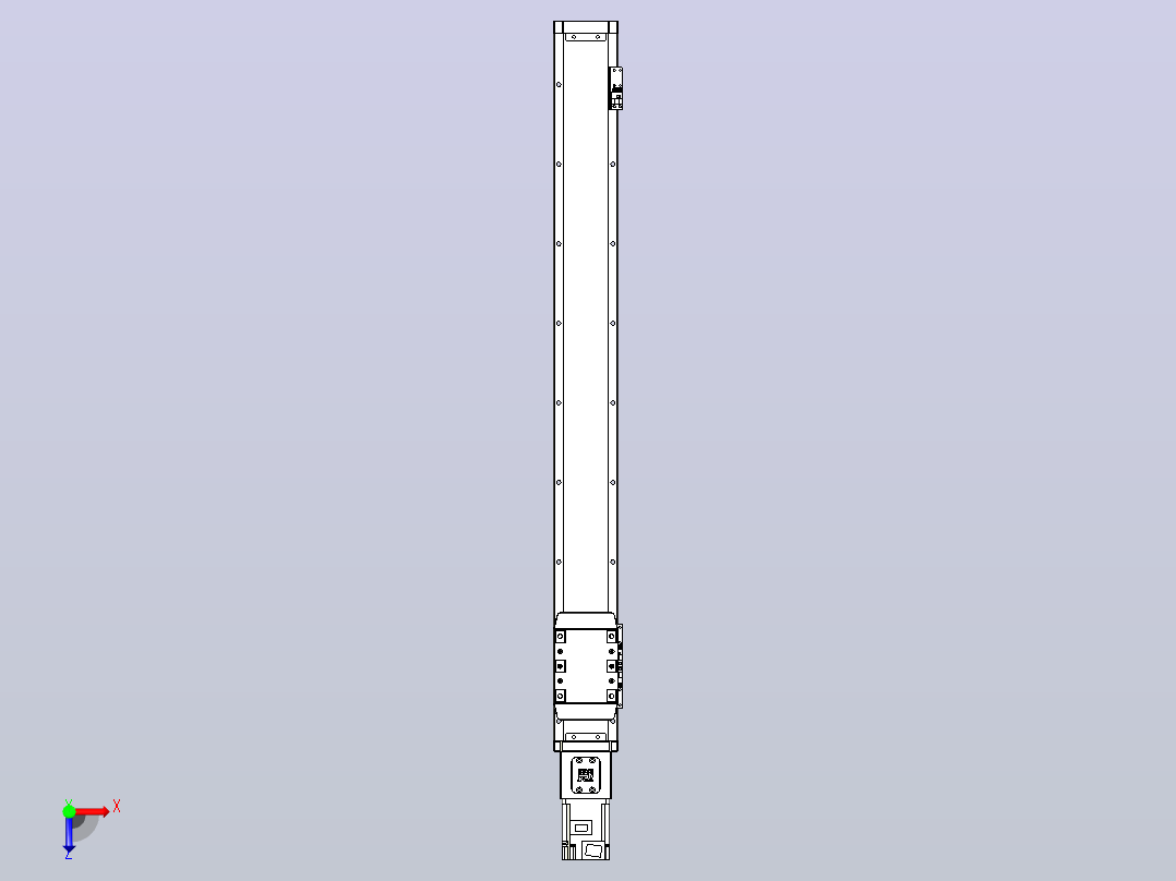 滚珠丝杠直线轴内置导轨TPA-GCR-80-1610C-L700-M-M40-N3俯视图