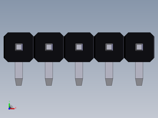 电子器件Header 2_54 Horizontal 5x前视缩略图