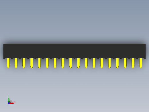 18针母座 - 雌性 - 2.54mm前视缩略图
