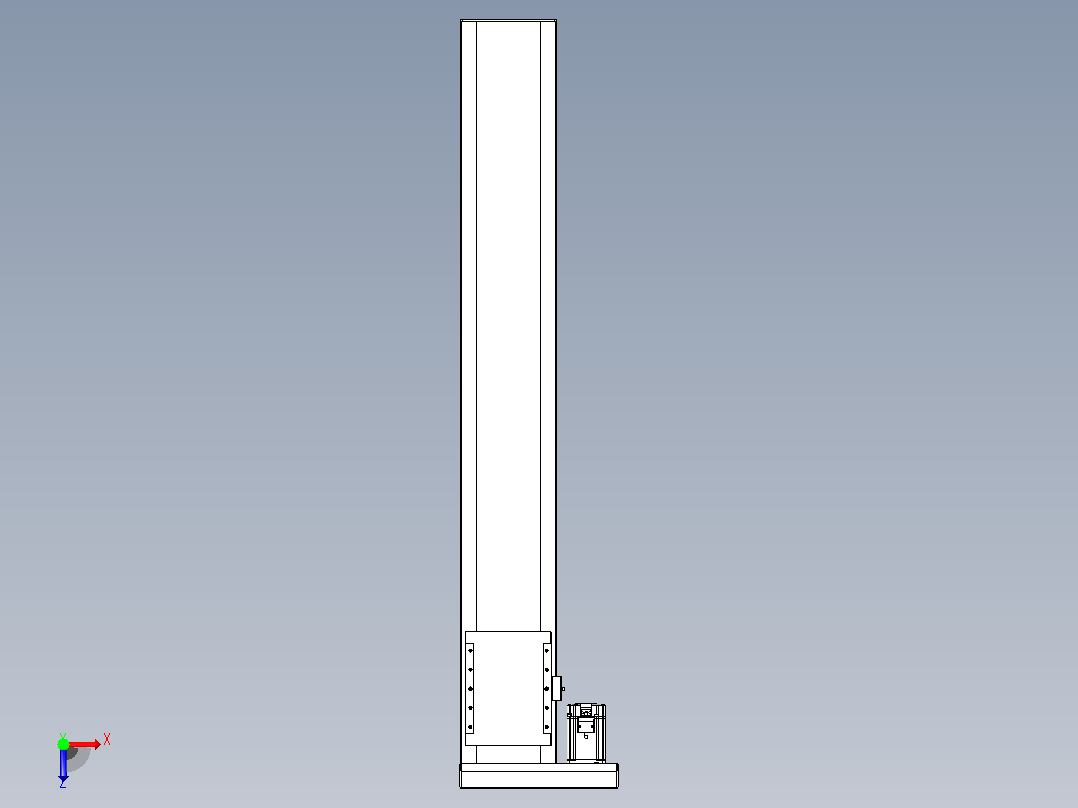 滚珠丝杠直线轴带导轨全封闭TPA-HCR-202D-2510C-L1250-MR-C-P75-N3俯视图