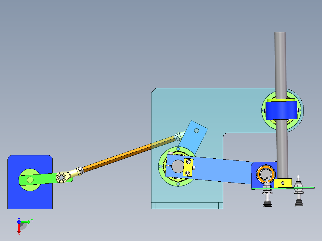 四杆机构带动的往复取料、翻转、投料机构sw16可编辑