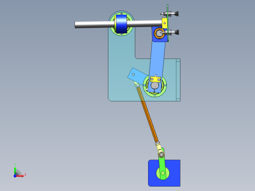 四杆机构带动的往复取料、翻转、投料机构sw16可编辑前视缩略图