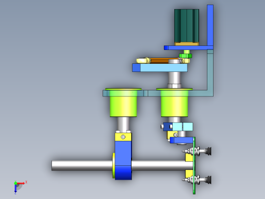 四杆机构带动的往复取料、翻转、投料机构sw16可编辑俯视缩略图