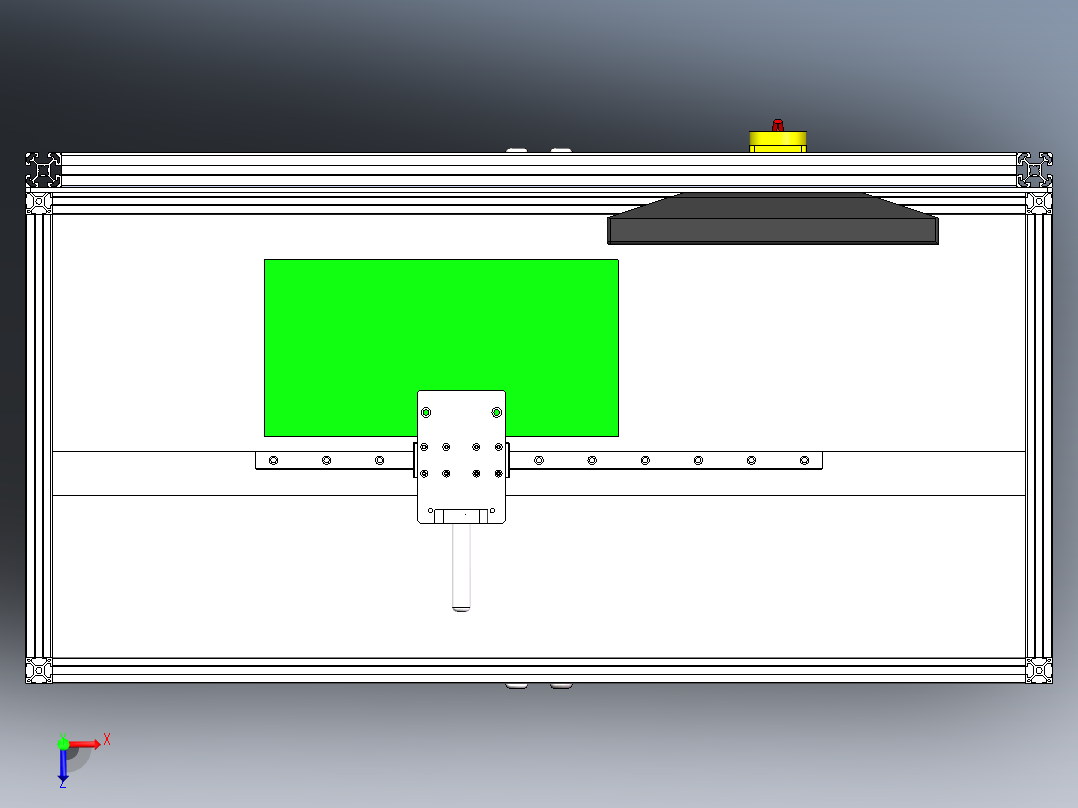 复珊端子pin入孔与否检测机（sw18可编辑+工程图+BOM）俯视图