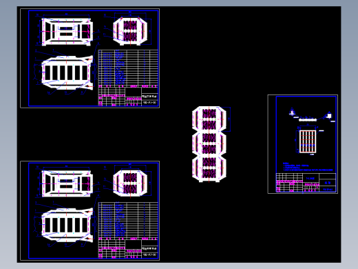 废气处理的活性炭吸附床组装图CAD图纸