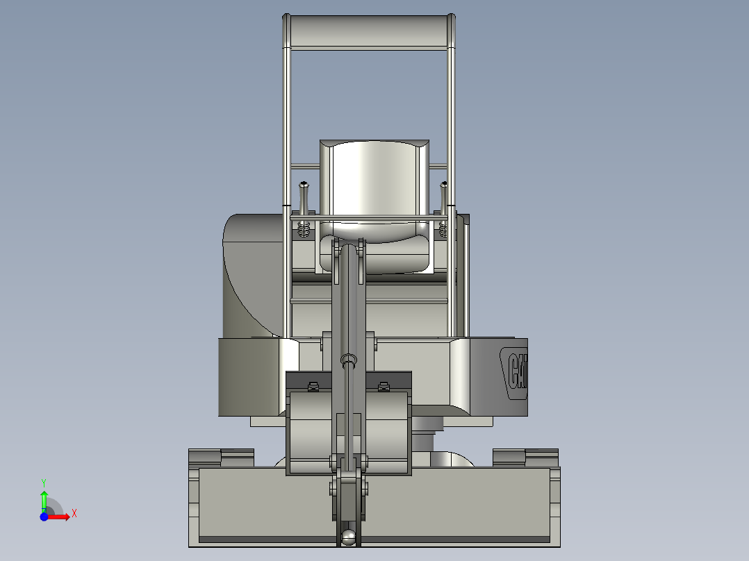 卡特彼勒小型履带挖掘机3D模型前视图
