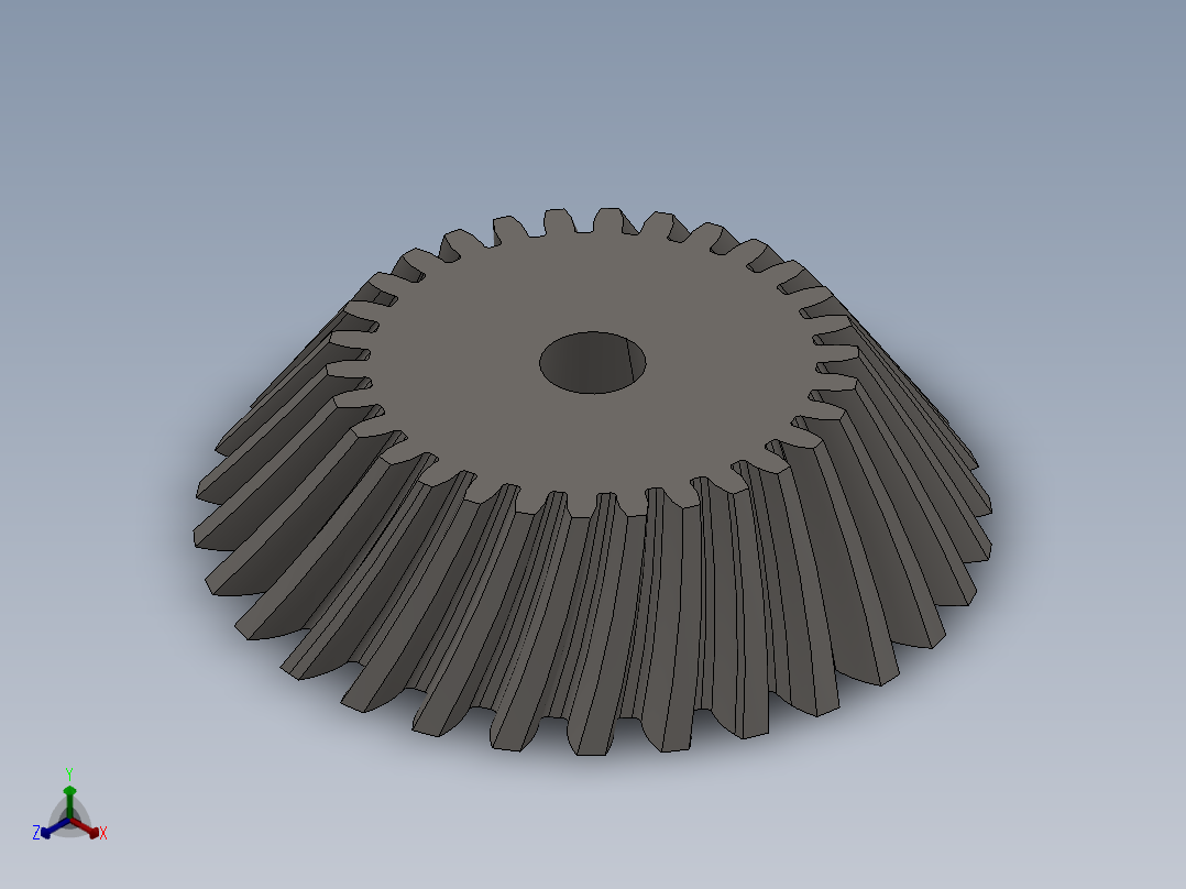 solidworks 螺旋伞齿轮正等轴测图