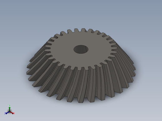 solidworks 螺旋伞齿轮正等轴测缩略图