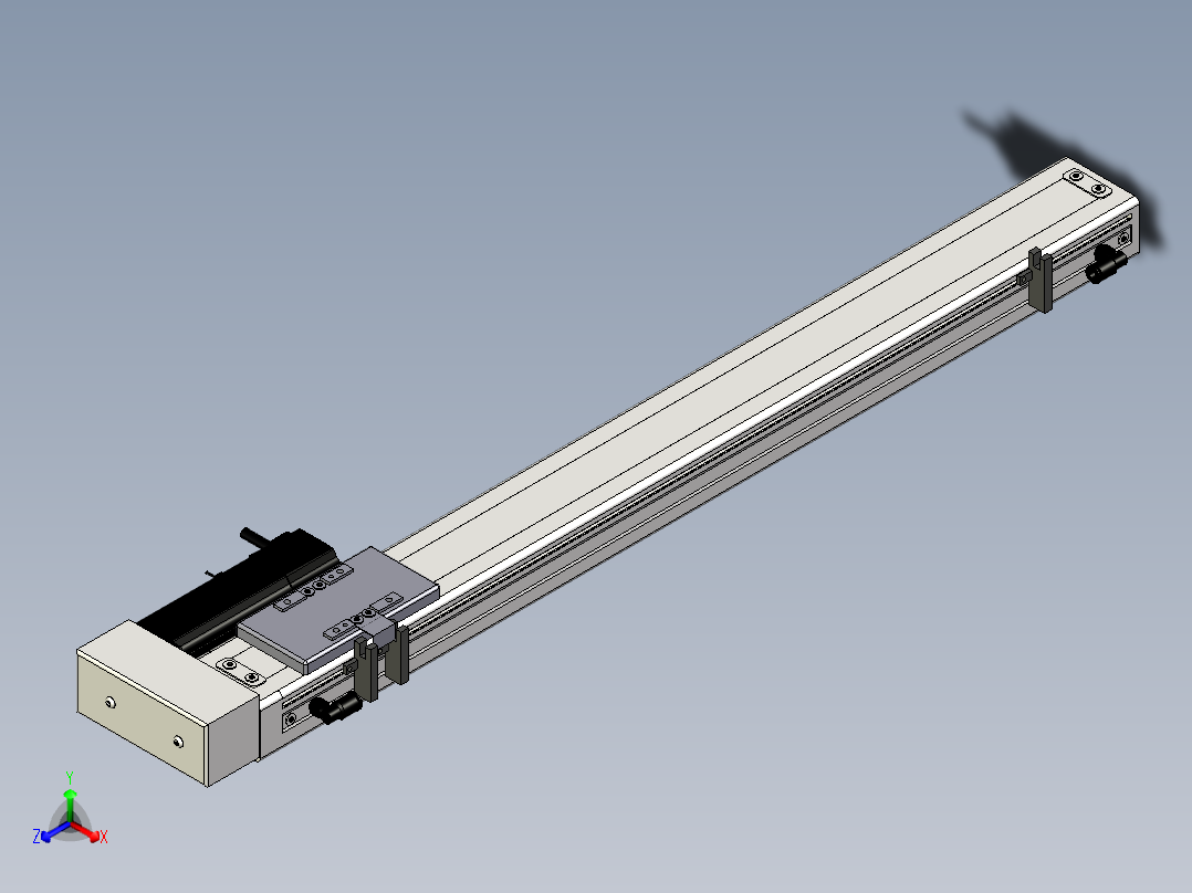Toyo东佑达直线模组-ECH6-550-BR+煞車正等轴测图