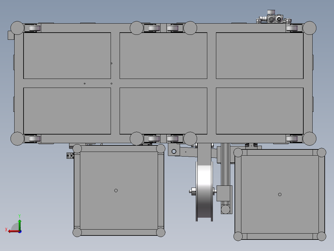 新设计自动组装机3D模型后视图