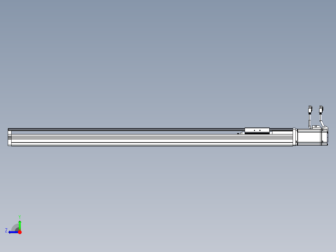 东锦丝杆传动-直线滑台模组DH102-C-L10-S800-BC-P400W-C3右视图