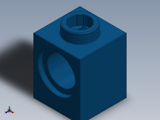 乐高机械组积木（横梁）-4119014 - 6541 Blue Technic Brick 1 x 1 with Hole