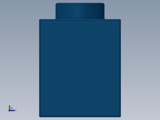 乐高机械组积木（横梁）-4119014 - 6541 Blue Technic Brick 1 x 1 with Hole左视缩略图