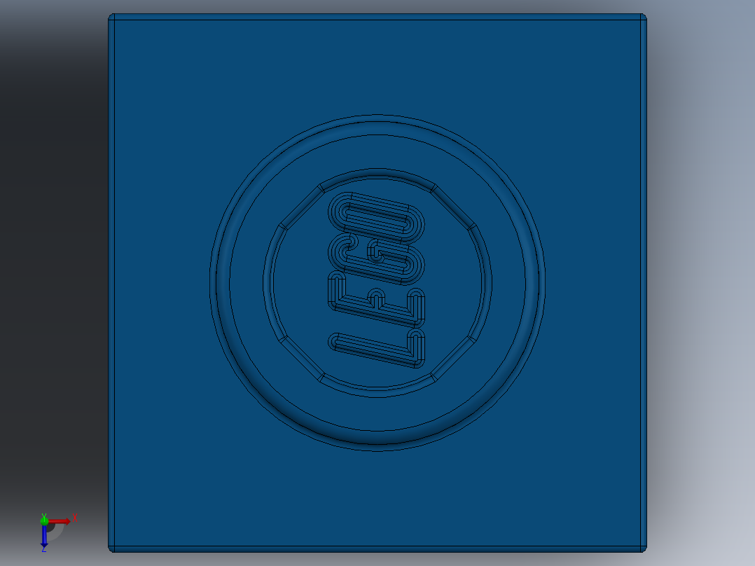 乐高机械组积木（横梁）-4119014 - 6541 Blue Technic Brick 1 x 1 with Hole俯视图