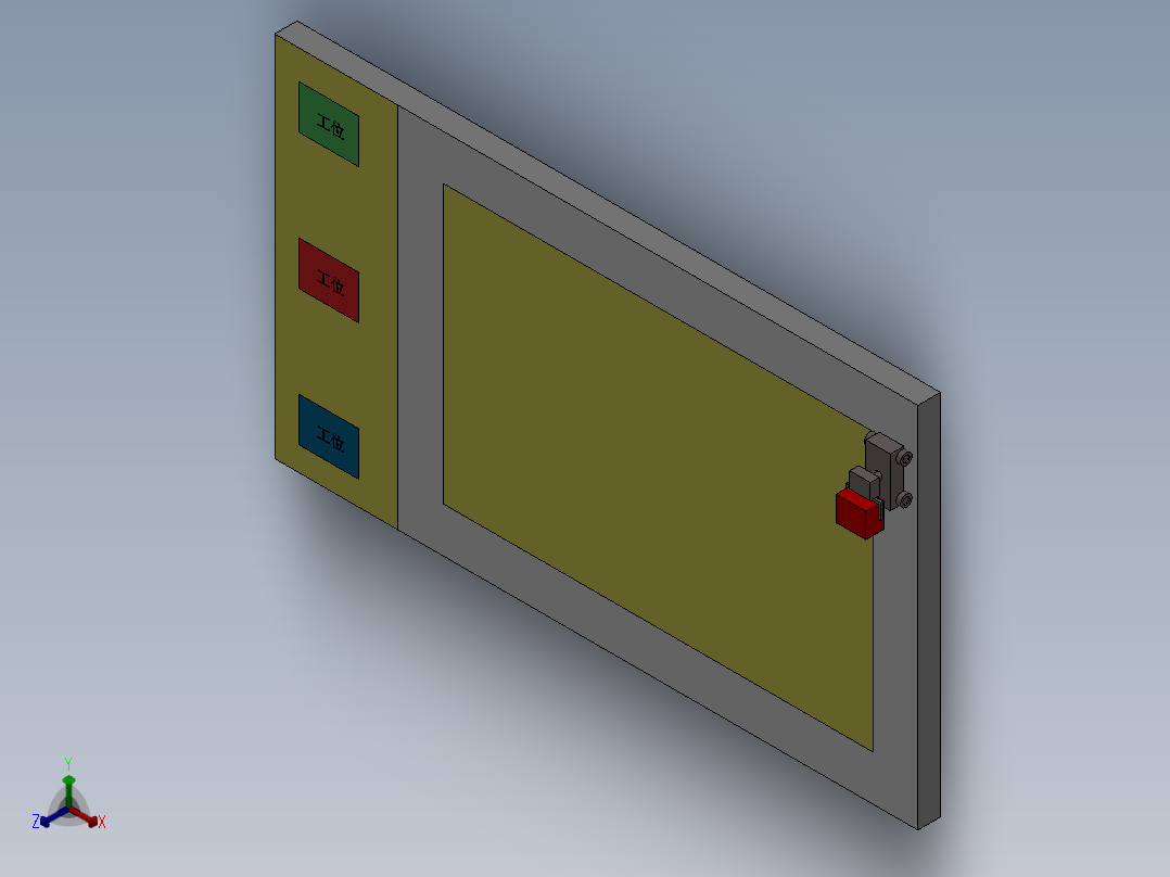 小车搬运模型正等轴测图
