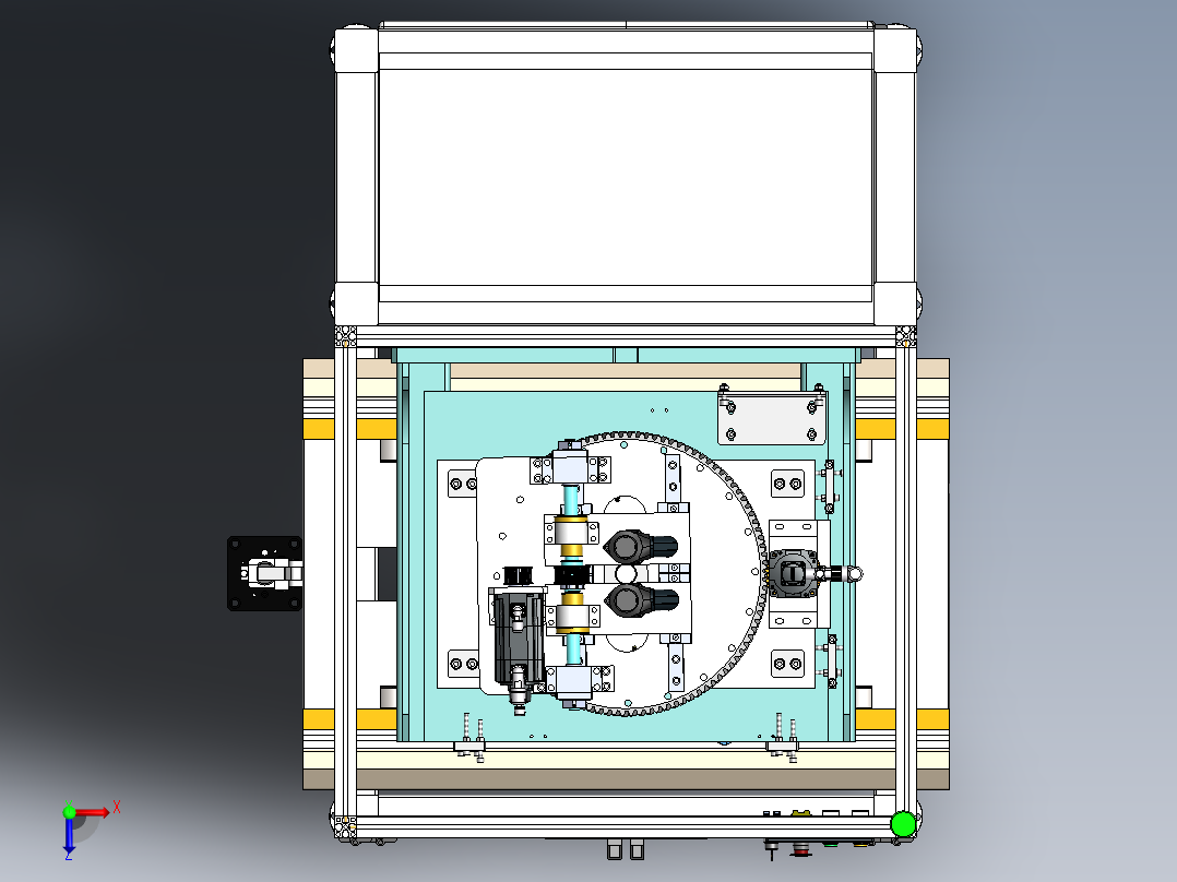 双轴拧紧机俯视图