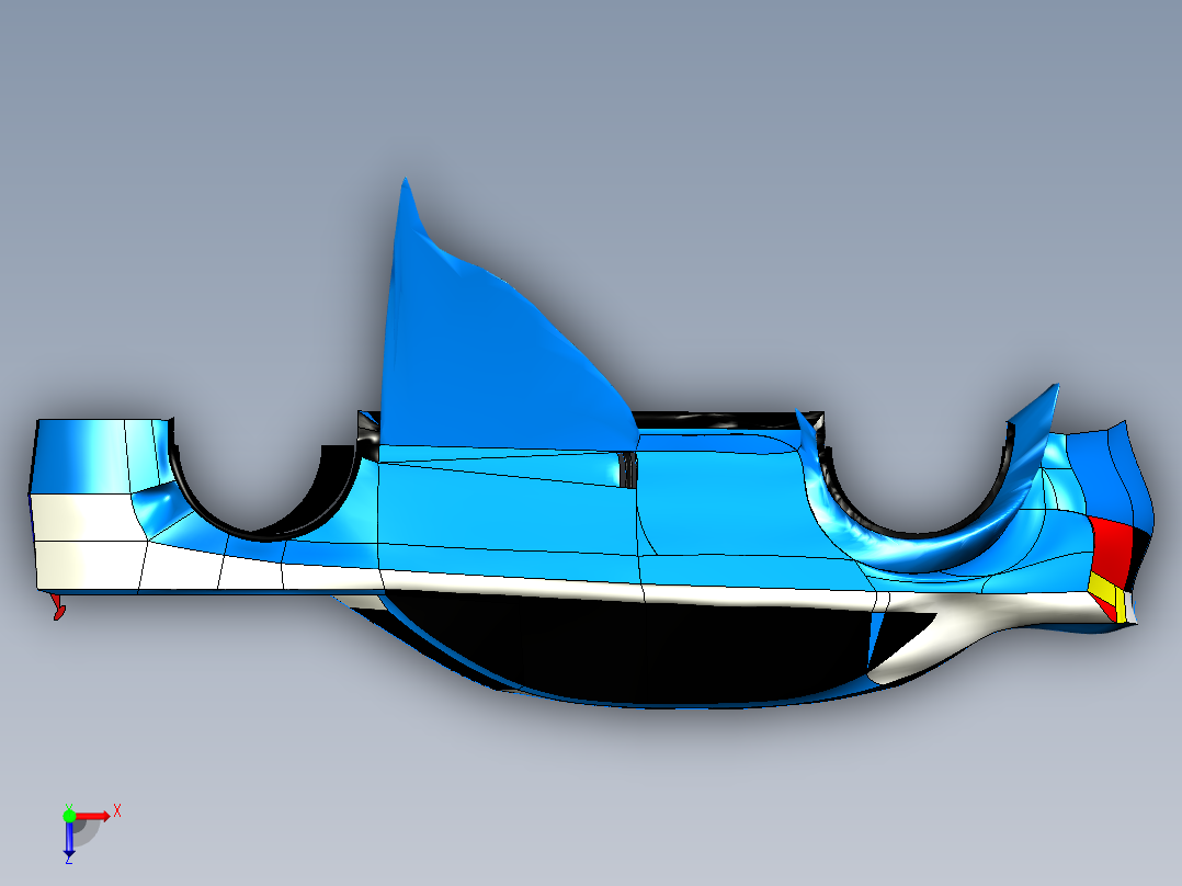 汽车车身 (60)俯视图