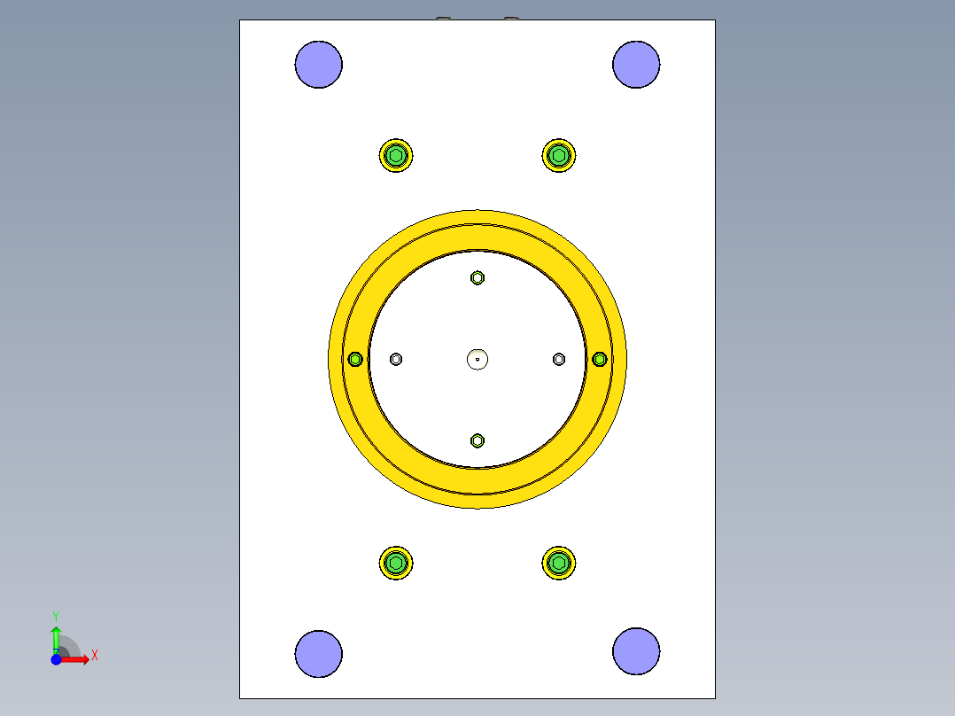 插线板上盖注塑模具设计(CAD+UG)前视图