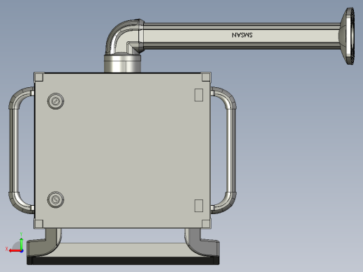 悬臂控制操控箱键盘支架-C1-固定底座-90度箱体连接器-500后视缩略图