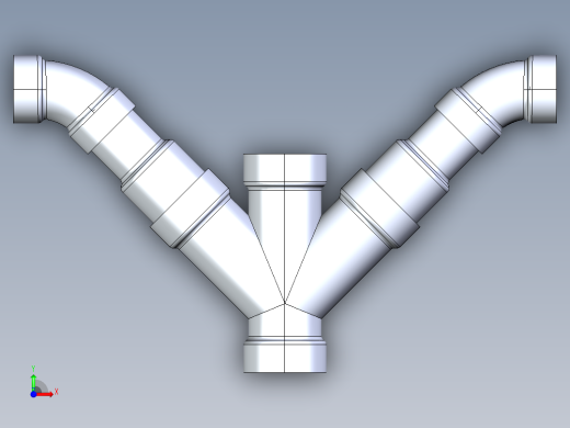船舶管路系统S12_SeaDrainPLUS_DoubleComboReducingWye-SxSxSxS_37E268230_2x1-1-2in Sea Drain Plus - Double Combo Reducing Wye - SxSxSxS前视缩略图