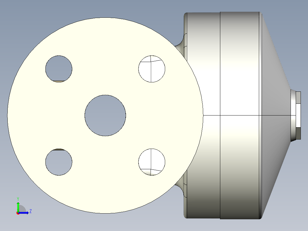 7DKMOAMCP NO-DA 气动隔膜阀、常开型双作用，固定法兰，钻孔ANSI B16.5条款150 # FF。面对面根据EN 558-1 PP-H左视图