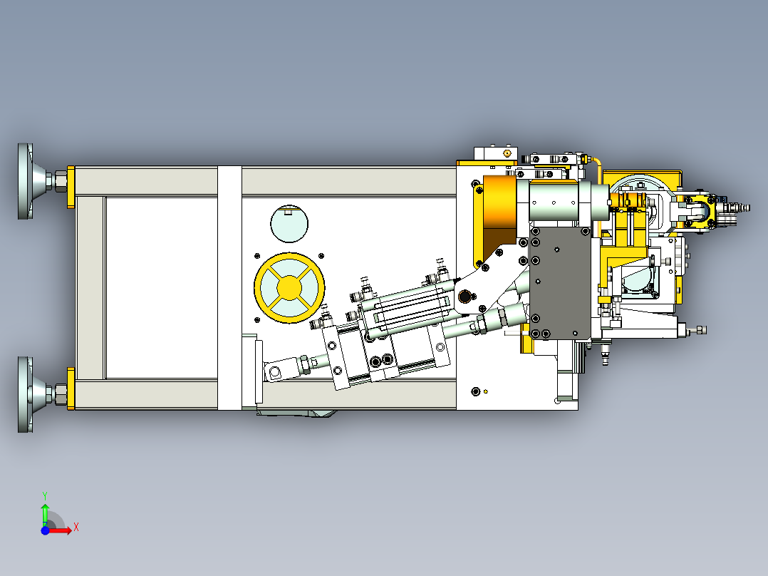 棒料折弯机step前视图