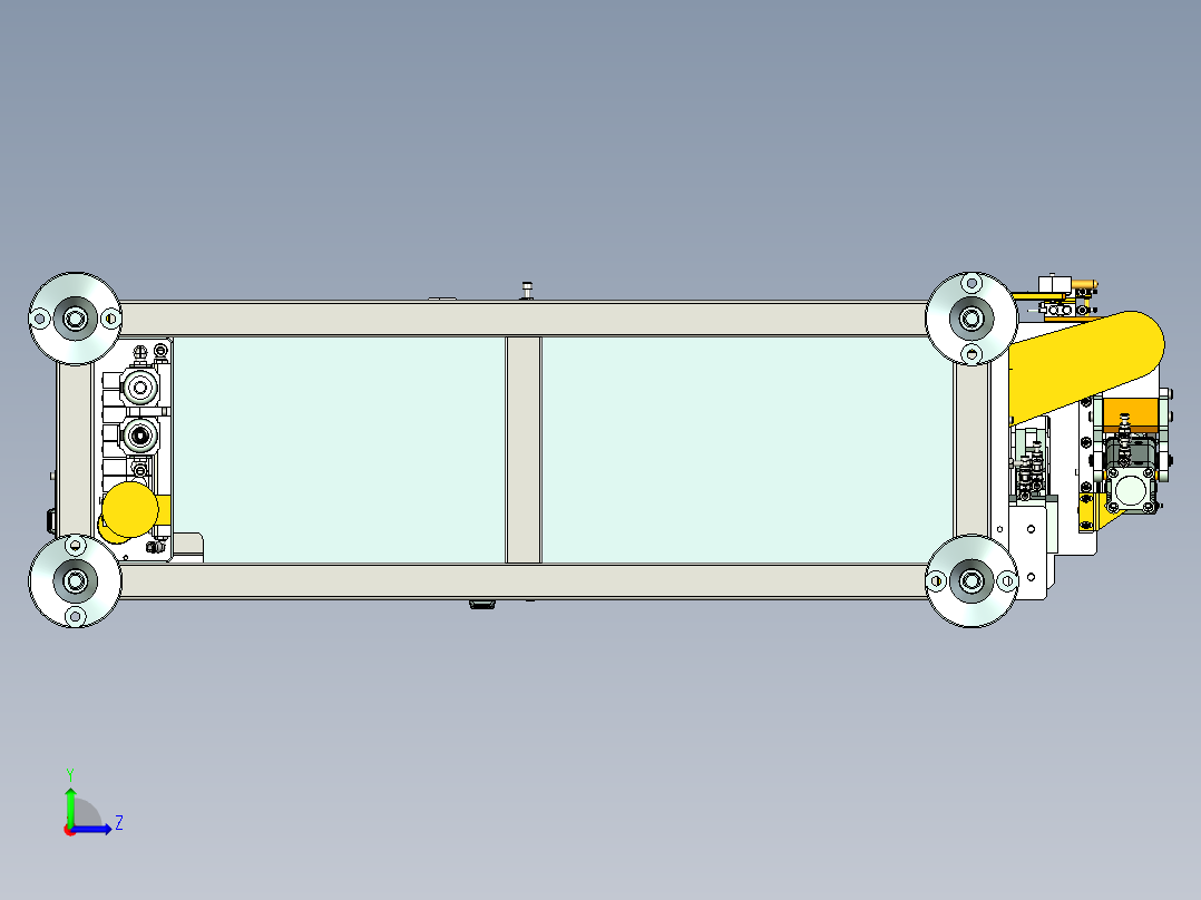 棒料折弯机step左视图