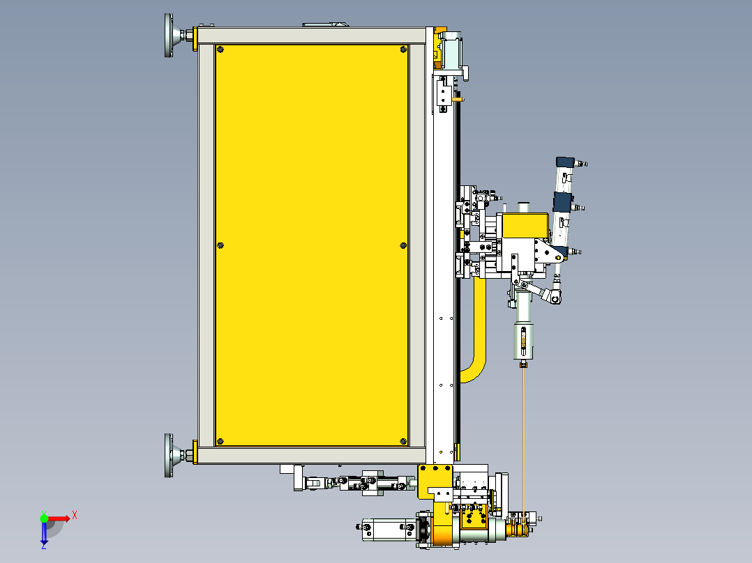 棒料折弯机step俯视图
